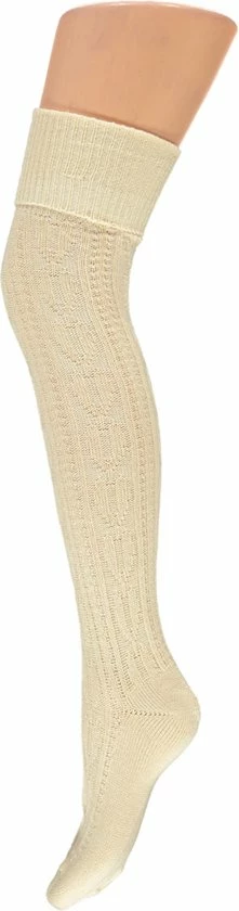 Feest Over Kniekousen | Ecru | Maat 39/42 | Kniekousen | Kniekousen Dames | Kniekousen Heren | Kniekousen Dames Carnaval | Apollo