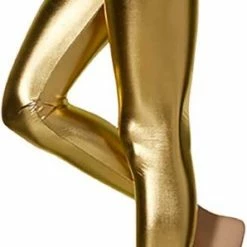 Party Legging Latex | Feest Legging Latex | Goud | Maat S/m | Latex Legging | Legging Carnaval | Legging Maat S/m | Latex Legging Vrouwen | Legging | Apollo