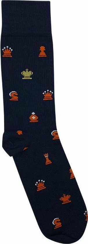 Personality. Socks | Schaak Donkerblauw | Herensokken | Maat 41-46 | Chess | Paardensprong | Schaakmat 4 Personality. Socks | Schaak Donkerblauw | Herensokken | Maat 41-46 | Chess | Paardensprong | Schaakmat - Afbeelding 2