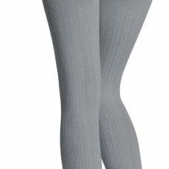 FALKE Knit Caress Warm Zonder Patroon Admend Oondorchzichtig Zacht Comfortabel Organisch Duurzaam Katoen Wol Grijs Dames Panty - Maat 36-38 -Beenmode Winkel 305x840