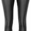 YU&ME Zwarte Leatherlook Legging - Cherry Koko - Faux Leather - PU - Maat ML -Beenmode Winkel 306x840