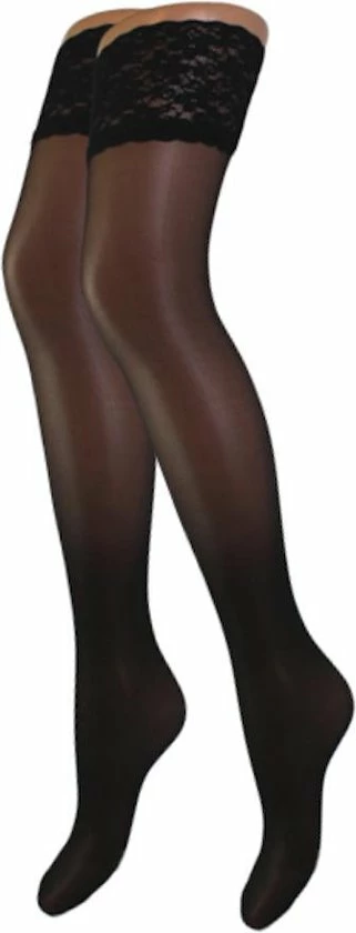 Hold Ups - Mariflos - 15 Denier - Zwart - Kant - Maat M/L 3 Hold Ups - Mariflos - 15 Denier - Zwart - Kant - Maat M/L