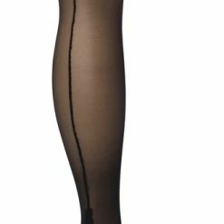 Bonnie Doon Dames Hold Up Met Bies Maat L/XL Zwart - Brede Band Met Siliconen - Classic Lace Hold Up - Zakt Niet Af - Bies Aan Achterkant - Panty Zonder Broekje - Siliconenrand - Blijven Perfect Plakken - Panty Kousen - Black - BP201704.1