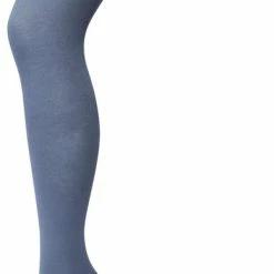 Bonnie Doon Biologisch Katoenen Maillot Dames Blauw Maat 40/42 L - Uitstekende Pasvorm - Gladde Naden - OEKO-TEX Gecertificeerd - Bio Cotton Tights - Duurzaam En Huidvriendelijk Bio Katoen - Blauw/Grijs - Bering Sea - BP051900.18