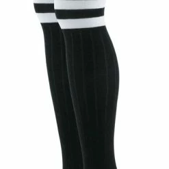 Merkloos Kniesokken | Sportsokken | Dij Hoge Overknee Lange Sokken | Katoen | Voor Dames | Cadeau Sokken | 3 Paar -Beenmode Winkel 391x840 1