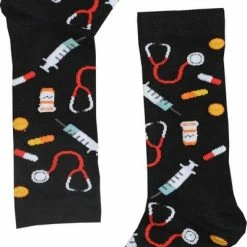 Merkloos Medische Medicijn Sokken Maat 36-41 – Zwart - Grappige, Vrolijke En Leuke Sokken