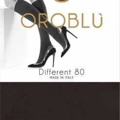 Oroblu Mi-Bas Different 80 Kniekousen - Kleur Zwart - Maat 36-38 -Beenmode Winkel 401x840 1