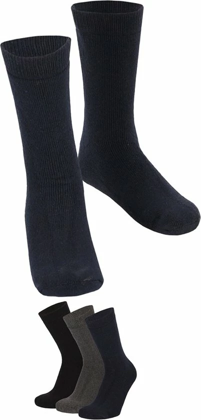 Thermosokken Kinderen | Blauw/Grijs/Zwart | Maat 31/34 | Wintersokken Kind | Dikke Sokken Kinderen | Warme Sokken Kinderen | Apollo 6 Thermosokken Kinderen | Blauw/Grijs/Zwart | Maat 31/34 | Wintersokken Kind | Dikke Sokken Kinderen | Warme Sokken Kinderen | Apollo - Afbeelding 4