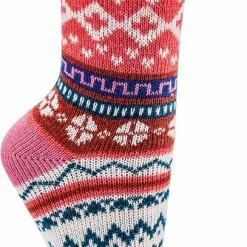SOCKS4FUN Noors Katoenen Sokken – Rood / Beige-bruin – 90% Katoen – Maat 39/42 -Beenmode Winkel 407x840 2