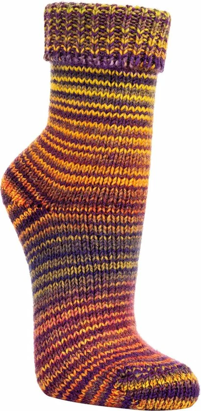 SOCKS4FUN Schitterende Kleuren Scandinavische Warme Sokken – 2 Paar - Voelt Als Zelf Gebreid – Kleur Geel / Lila - Maat 35/38 3 SOCKS4FUN Schitterende Kleuren Scandinavische Warme Sokken – 2 Paar - Voelt Als Zelf Gebreid – Kleur Geel / Lila - Maat 35/38