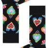 Happy Socks - Scared Heart Sock - Sokken Dames - Zwart - Maat 36-40 -Beenmode Winkel 428x840 2