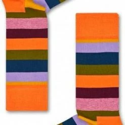 Happy Socks Stripes Orange - Multi - Maat 36-40