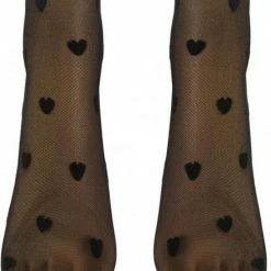 Sesto-Senso 2pack Micro Net Pantysokjes Fashion - 20den - Hartjes - One Size - Zwart -Beenmode Winkel 442x840 1