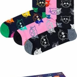 Happy Socks 3P Mixed Cat Socks Giftbox - Maat 41-46