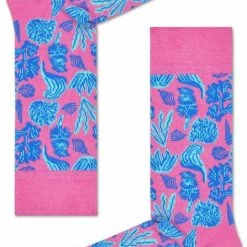 Happy Socks Under The Sea Sokken - Roze/Blauw - Maat 36-40