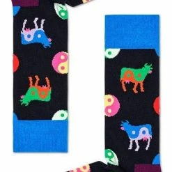 Happy Socks - Ying Yang Koe - Groen - Unisex - Maat 36-40 -Beenmode Winkel 448x840 2
