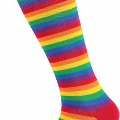 Kniekousen Met Strepen | Rainbow Kleuren | Maat 41/46 | Kniekousen Heren | Kniekousen Carnaval | Kniekousen | Carnaval Accessoires | Carnaval | Feestkleding | Apollo