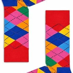 Happy Socks Argyle Sokken - Groen/Blauw/Roze - Maat 36-40 -Beenmode Winkel 456x840 2