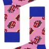 Happy Socks X Rolling Stones CandyKiss Sok | Roze Met Blauw | RLS01-3301 | Maat 36-40 -Beenmode Winkel 469x840