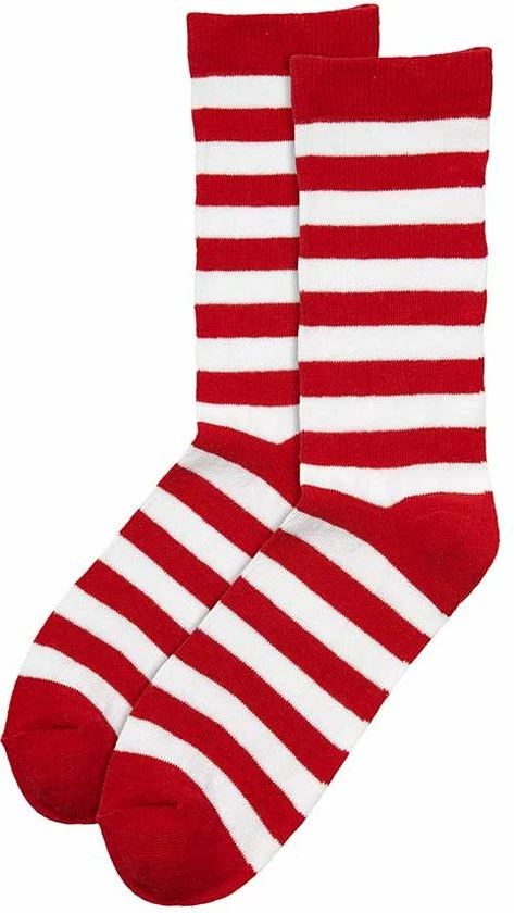 Feest Sokken Met Strepen | Rood|wit 36/41 | Gekleurde Sokken | Carnaval | Party Sokken Dames | Apollo 4 Feest Sokken Met Strepen | Rood|wit 36/41 | Gekleurde Sokken | Carnaval | Party Sokken Dames | Apollo - Afbeelding 2