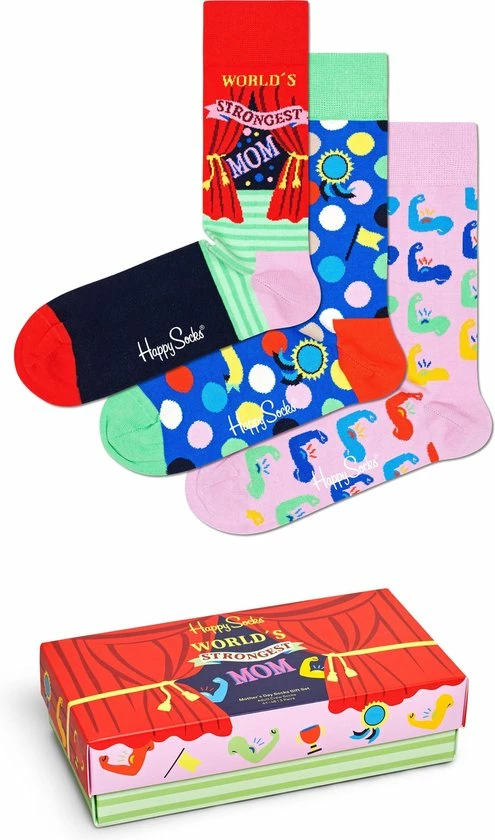 Happy Socks Moederdag Giftbox 3P - Maat 41-46 3 Happy Socks Moederdag Giftbox 3P - Maat 41-46
