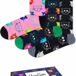 Happy Socks 3P Mixed Cat Socks Giftbox - Maat 41-46 13 Happy Socks 3P Mixed Cat Socks Giftbox - Maat 41-46 -Beenmode Winkel 501x840