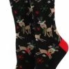 Merkloos Kerst Sokken - One Size - Zwart Rood Groen - Rendieren - Kerstgift -Beenmode Winkel 513x840 3