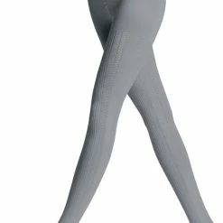 FALKE Knit Caress Warm Zonder Patroon Admend Oondorchzichtig Zacht Comfortabel Organisch Duurzaam Katoen Wol Grijs Dames Panty - Maat 36-38 -Beenmode Winkel 522x840 2