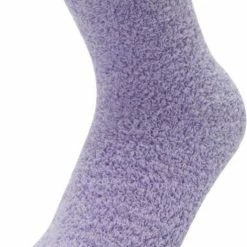 GrandSock Warme Dames Sokken - Houdt Warmte Vast - Paars - Voetverzorging - 36-40 - Extra Zacht - Huissokken - Sleep Socks
