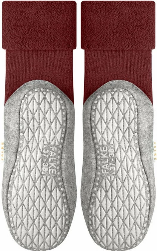 FALKE Cosyshoe Slofsokken Comfortabel Warm Winter Antislip Ondoorzichtig Zacht Mid-rise Met Vilten Zool Zonder Motief Met Noppen Merinowol Rood Dames Sokken - Maat 37-38 9 FALKE Cosyshoe Slofsokken Comfortabel Warm Winter Antislip Ondoorzichtig Zacht Mid-rise Met Vilten Zool Zonder Motief Met Noppen Merinowol Rood Dames Sokken - Maat 37-38 - Afbeelding 7