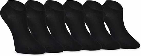 Merkloos Bamboe Sokken, Sneaker Sokken, Dames En Heren, Kort, Antibacterieel, 6 Paar, 39-42, Zwart 4 Merkloos Bamboe Sokken, Sneaker Sokken, Dames En Heren, Kort, Antibacterieel, 6 Paar, 39-42, Zwart - Afbeelding 2