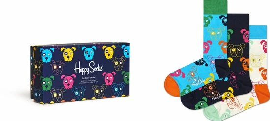 Happy Socks HSXDOG08-150 3-Pack Mixed Dog Socks Gift Set Q3-22 3 Happy Socks HSXDOG08-150 3-Pack Mixed Dog Socks Gift Set Q3-22