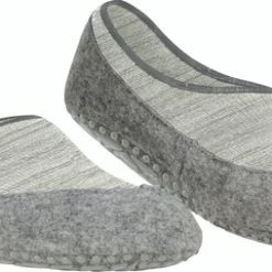 FALKE Cosyshoe Pantoffels Comfortabel Warm Winter Antislip Ondoorzichtig Zacht Mid-rise Met Vilten Zool Zonder Motief Met Noppen Merinowol Grijs Dames Sokken - Maat 41-42 -Beenmode Winkel 550x254 3