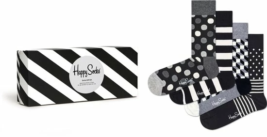 Happy Socks HSXCBW09-9150 4-Pack Classic Black White Q3-22 3 Happy Socks HSXCBW09-9150 4-Pack Classic Black White Q3-22