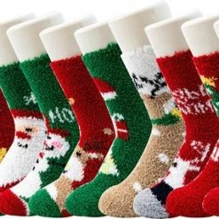 GrandSock Kerst Sokken - 3 Paar - Dames - Fluffy - Warm - Marry Christmas - 36-40