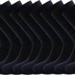 Merkloos Socke|Sokken Heren Dames|Zwarte "Naadloze Sok"|1 Paar|Maat: 43/46|80% Katoen