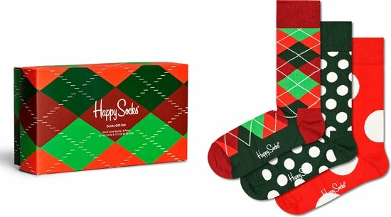 Happy Socks Giftbox 3P Sokken Holiday Classics Multi - 41-46 3 Happy Socks Giftbox 3P Sokken Holiday Classics Multi - 41-46