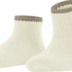 FALKE Cosy Plush Korte Sokken Versterkte Sloffsokken Zonder Patroon Ademend Zacht Verwarmend Met Pluche Wol Alpaca Wit Dames Sokken - Maat 39-42
