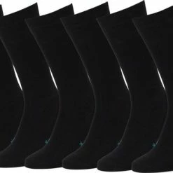 Easton Marlowe Zwarte Dames Sokken, Effen, 6 Paar, 35-38