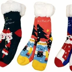 Belucci Warme Antislip Huissokken Winter Kerstmis Maat 35/38