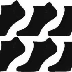 Merkloos Socke|Sokken|"Zwarte" Sneaker/Enkelsok|Sneakersokken|4 Paar|Maat:35/38|Naadloos