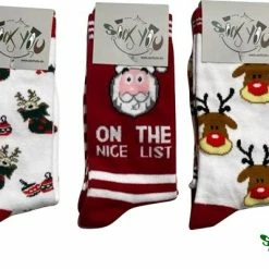 Merkloos Sockyou Box F20 - 3 Paar Vrolijke Kerst Sokken - Maat 35-40