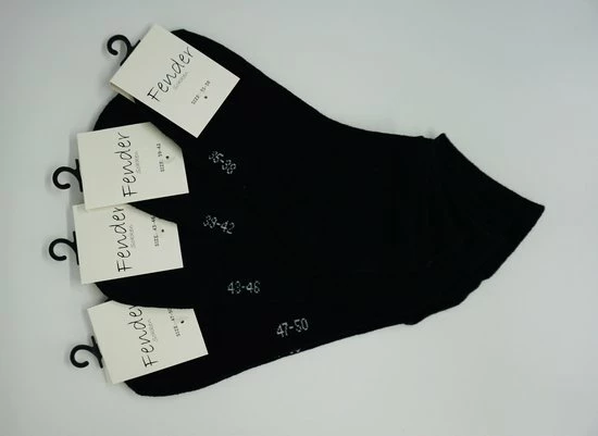 Merkloos 5 Paar Sneaker Sokken Maat 39/42 Zwart 5 Merkloos 5 Paar Sneaker Sokken Maat 39/42 Zwart - Afbeelding 3