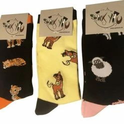 Merkloos Sockyou Box B06- 3 Paar Vrolijke Bamboe Sokken - Maat 35-39 In Doos