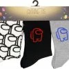 POPMERCH Among Us Outline 3 Pack Sokken - Officiële Merchandise -Beenmode Winkel 550x410