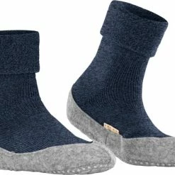 FALKE Cosyshoe Slofsokken Comfortabel Warm Winter Antislip Ondoorzichtig Zacht Mid-rise Met Vilten Zool Zonder Motief Met Noppen Merinowol Blauw Dames Sokken - Maat 37-38 -Beenmode Winkel 550x417