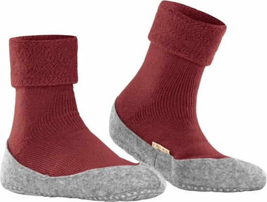 FALKE Cosyshoe Slofsokken Comfortabel Warm Winter Antislip Ondoorzichtig Zacht Mid-rise Met Vilten Zool Zonder Motief Met Noppen Merinowol Rood Dames Sokken - Maat 37-38 5 FALKE Cosyshoe Slofsokken Comfortabel Warm Winter Antislip Ondoorzichtig Zacht Mid-rise Met Vilten Zool Zonder Motief Met Noppen Merinowol Rood Dames Sokken - Maat 37-38 - Afbeelding 3