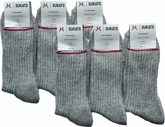 Sukats® The Norwegians - 6 Paar - Noorse Sokken - Maat 47-50 - Heren - Voordeelverpakking - XXL 3 Sukats® The Norwegians - 6 Paar - Noorse Sokken - Maat 47-50 - Heren - Voordeelverpakking - XXL