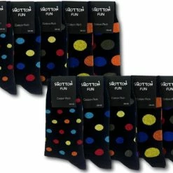 10 Paar Sokken - SQOTTON® - Fun - Dots - Maat 43-46 -Beenmode Winkel 550x424