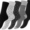 Vincent Creation Damessokken - Punt/streep In Grijstint - 5-pack - 39/42 -Beenmode Winkel 550x428